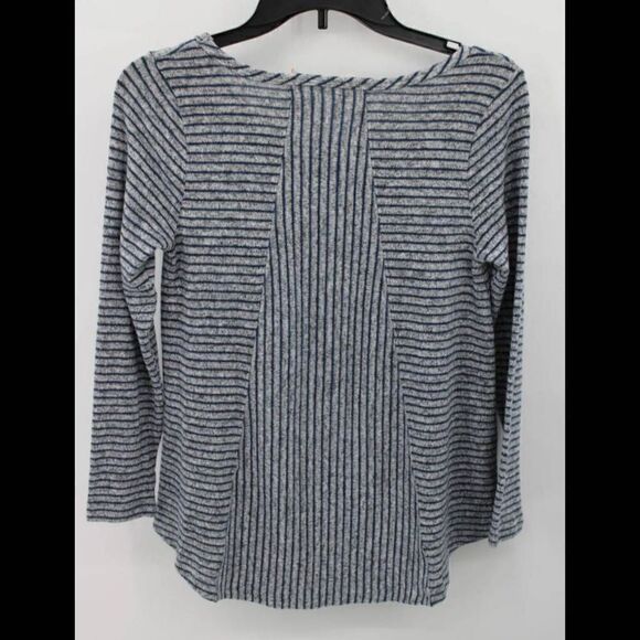 Soft Surroundings Blue Striped Oversized Sweater PXS. - Picture 2 of 5